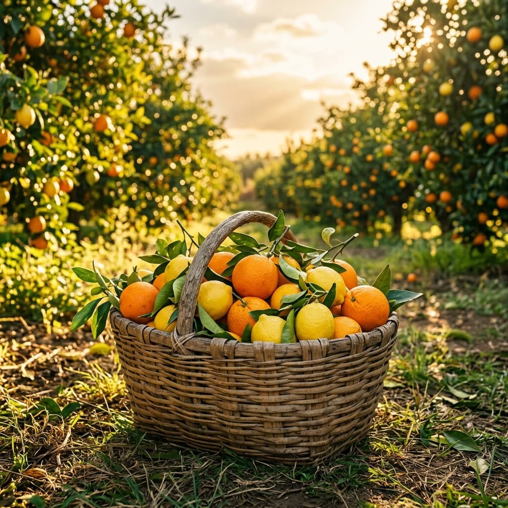 Cosecha selectiva de naranjas